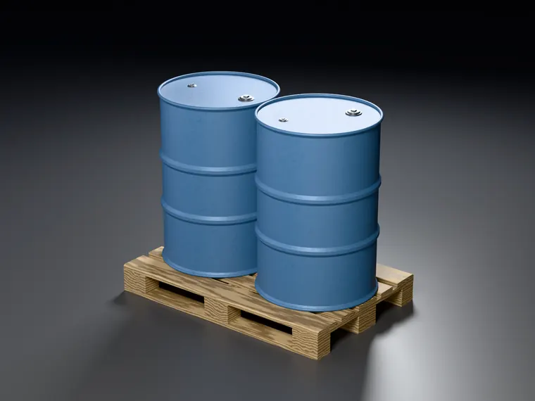 Due fusti da 200 L su pallet EUR