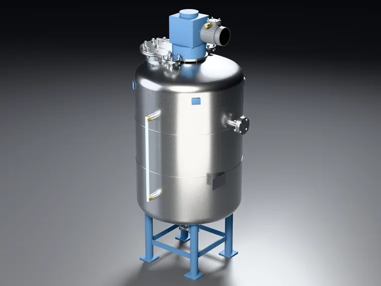 Serbatoio di processo inox da 1000 L con agitatore