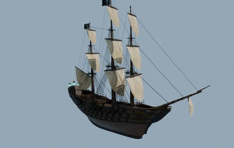 Galeone pirata a tre alberi